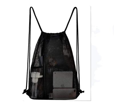 China Anti-theft Drawstring Mesh Heavy Duty Bag For Soccer Ball Beach Toys - Drawstring Backpack Sports Gym Bag for sale