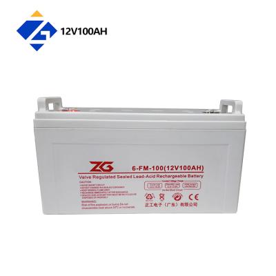 China Maintenance Free Rechargeable Sealed Lead Acid Batteries 12V100AH ​​Uninterruptible Power Supplies for Solar Powered UPS for sale