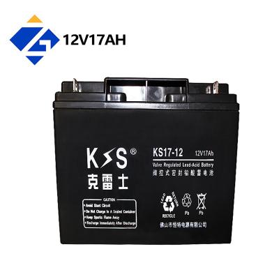 China Uninterruptible Power Supplies 12V 17AH 20hr AGM Battery Low Self Discharge Sealed Lead Acid Storage Battery For Solar Power for sale