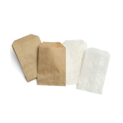 China Disposable/Recyclable Paper Treat Bags Takeout Shopping Bread Packaging Kraft Pape Custom Paper Food Bag for sale