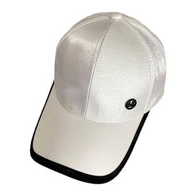 China JOINT Version Trend Baseball Cap Korean Simple Women Mercerized Letter Wild Adjustable White Hat Fashion Ins Cotton Reflective Hat for sale