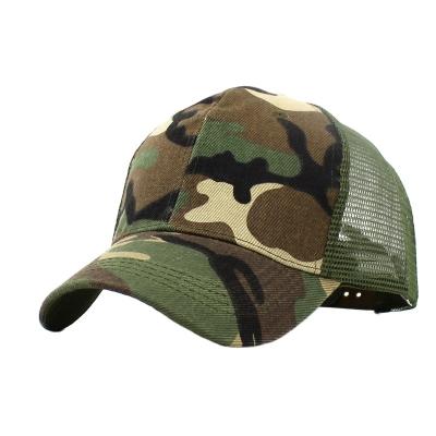 China Tactical Hat Men's Mesh Cap Custom Logo Hunting Army OEM Manufacturer Army Military Camo Trucker Cotton Unisex COMMON Hats for sale