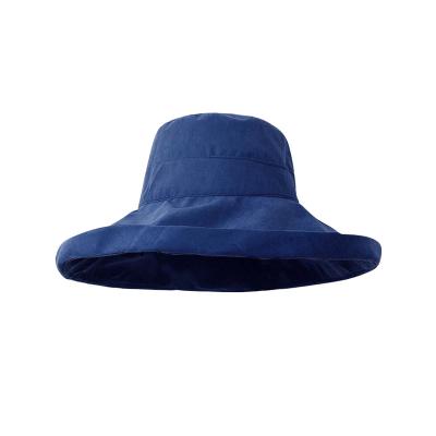 China Wide Brim Hat Women's Fashion Solid Color Women's Sombreros Verano Brim Summer Bucket Hats High Quality Travel Fisherman Hats for sale