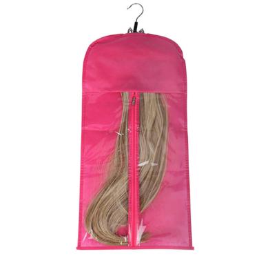 China Gift Customized Wig Bags For Printing Blank Clear Logo PVC Dust Cover Packaging Wig Bags With Zipper And Hanger for sale