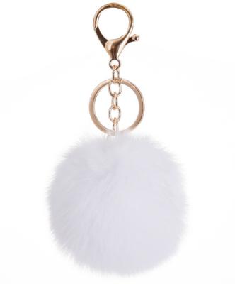 China Wholesale Fashionable Pom Pom For Beanie Hats, Snap On Fluffy Fox Fur Pompom, Faux Raccoon Detachable Fur Ball Key Chain for sale