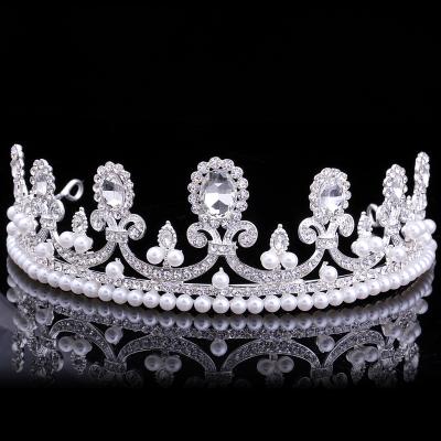 China Princess Tiaras Bridal Crown Rhinestones Hair Accessories Elegant Fashionable Wedding Tiaras for sale