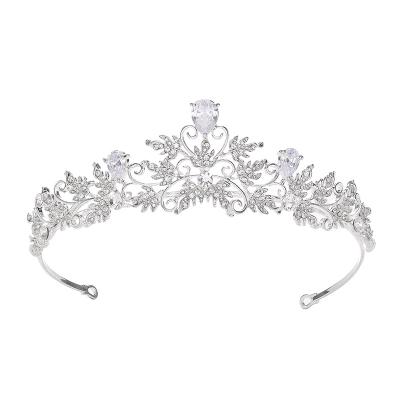 China Wholesale Fashionable Elegant Bride Headpieces Crowns And Tiaras Wedding Party Girls Crystal Bride Crown Women for sale