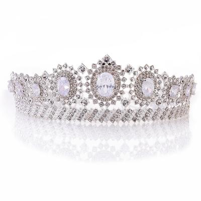 China RS122 Fashionable Elegant Court Style Luxury Crown AAA Zircon Wedding Tiaras by Yiwu Tops Charm for sale