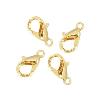 China DIY Jewelry Accessory Most Popular 12mm Lobster Clasp 301 Lead And Nickel Free 18K Gold Lobster Clasp For Necklace Bracelet Fashion Jewelry for sale