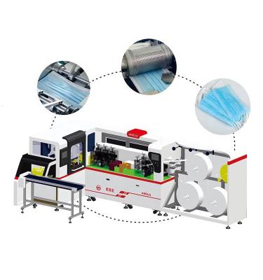 China Disposable Face Mask Making Fully Automatic High Speed ​​High Quality Servo Motor Controlling Surgical Flat Face Mask Making Machine for sale