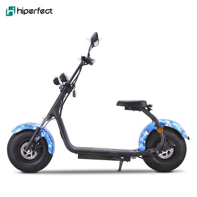 China Adults 1000W motor 48V 60V 2 wheel big fat tire brushless citycoco electric scooter HP111E-A for sale