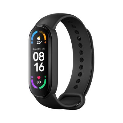 China Original Color AMOLED Screen Tracker Smart Heart Rate Xiaomi Mi Band Bracelet Global Version MP3 Playback 6 Watch MI Band 6 Watch for sale