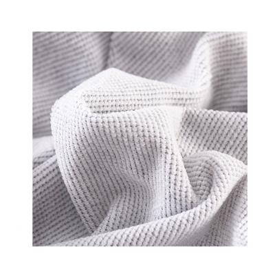 China Polyester Fabric Organic Custom Plain Waffle Cotton Like 230Gsm 100% Polyester Yarn Knitted Fabric for sale