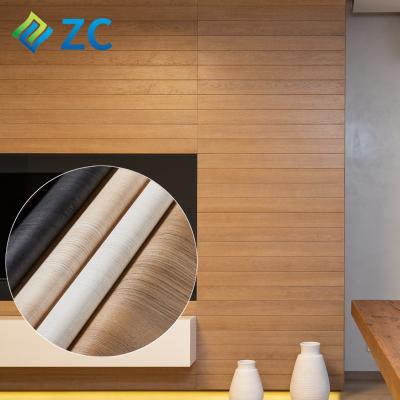 China ZHICAI Luxury Custom 3D Self Adhesive Interior Decoration Film Stick On Wood Wallpaper Sticker Design Roll For Berooms Sideboards Bedroom for sale