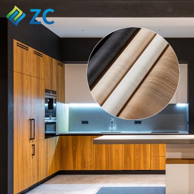 China ZHICAI Self Adhesive Removable Matte Kitchen Cabinet Sticker Wallpaper 3D Contact Paper Film Bedroom Wooden Decorative Roll for sale