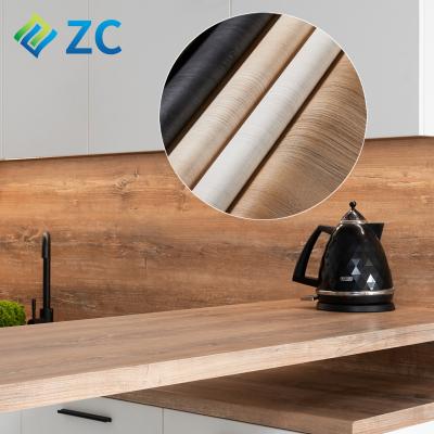 China ZHICAI Furniture Film Skin Touch Wood Grain Self Adhesive Removable Decorative Paper And Stick Wallpaper Rolls For Living Room Luxury for sale