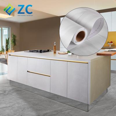 China ZHICAI Marble Contact Paper Decoration Film Kitchen Wall Self Adhesive 3D Stone Rolls Wallpaper Sticker Oil Proof Indoor Marble for sale