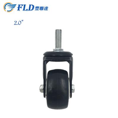 China PP/PU China Made Furniture Top Standard 2inch Black Thread M8 Stem Swivel Caster for sale