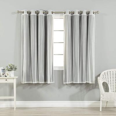 China Luxury Blackout Perspective Curtain Pure Polyester Party Wall Windows Curtain Set for sale