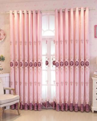 China Modern Blackout Curtains Hotel Living Room Embroidery Fabric, Luxury Chenille Bedroom Curtains& Embroidery for sale