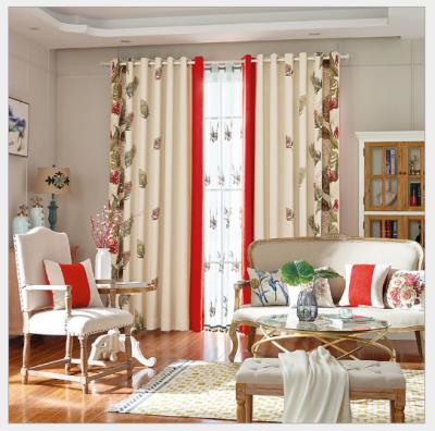 China Online Blackout Shop Jacquard Curtain Panel , New Jacquard Curtains Printed Landscape@ for sale