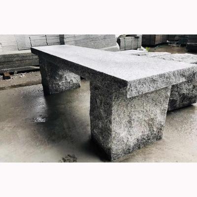 China Modern Cheap Simple Chinese Outdoor Landscaping Light Gray Bench Garden Furniture Park Stone Design for sale