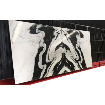 China China Modern Panda White Marble Slab for sale