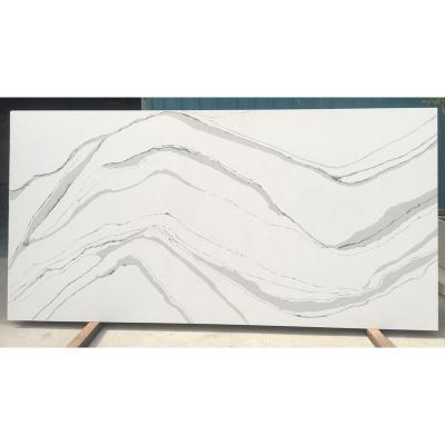 China Modern Calacatta Countertops Kitchen Quartz Stone for sale