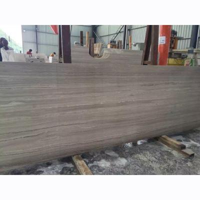 China Modern Natural Gray Serpeggiante Wooden Marble Slab Sizes for sale