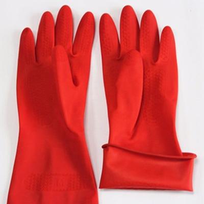 China Good Toughness And Resistance To Pulling Housework Laundry Red Pink Rubber Dishwashing Cleaning Dishwashing Rubber Gloves Waterproof for sale