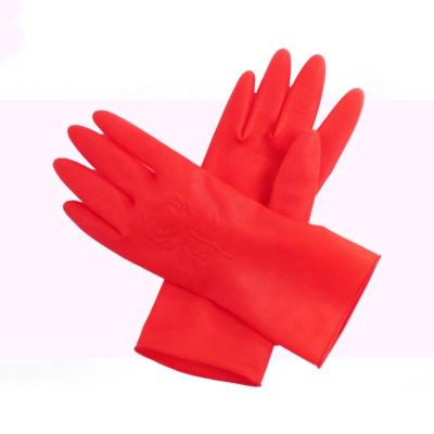 China Good Toughness And Pulling Resistance Latex Gloves Flesh Sinew Gloves Light Laundry Washing Dishes Cleaning Rubber Gloves for sale