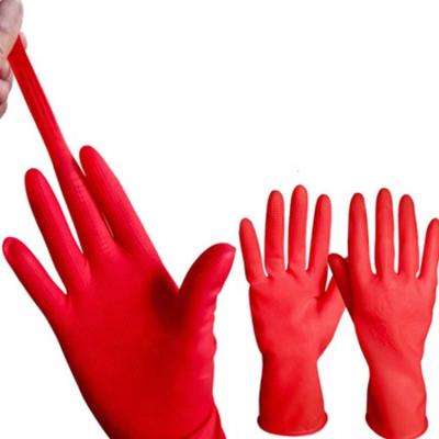 China Good Toughness And Resistance To Pulling Latex Gloves Wholesale Household Cleaning Non-slip Wear Wash Dish Waterproof Elastic Work Rubber Gloves for sale