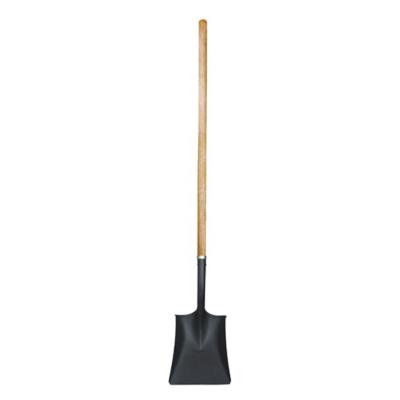 China Agriculture Shovel Farm Farm Tools Digging Carbon Steel Spade Shovel Round Head With Long Handle Wooden Shovel for sale