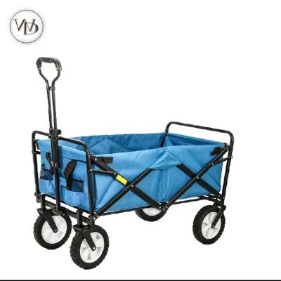 China Wholesale Minimalist Heavy Duty Collapsible Trolley Frame Metal Body Cloth Cart Luggage Stain Factory Folding Shopping Trolley for sale