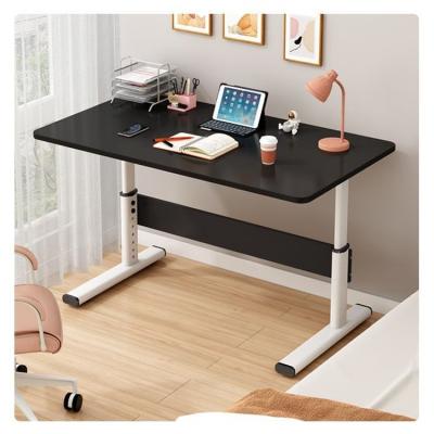 China Manual Height Adjustable Office Furniture Black White Wooden Standing Desk for Workshop for sale