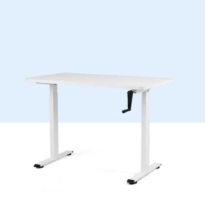 China Height Adjustable Custom Manual Mechanical Sit Standing Desk with SPCC Steel Frame for sale