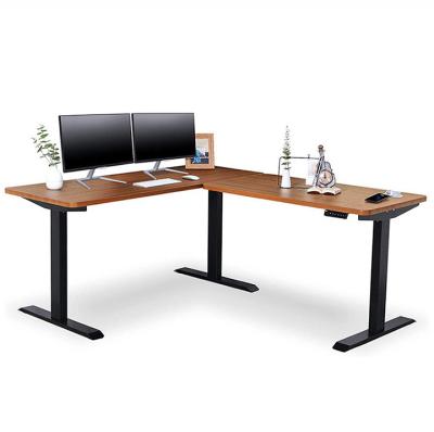 China Eco-Friendly Partical Board Desktop Adjustable Height Electric Up Lift Desk for Office for sale