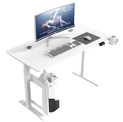 China Suppliers White Wooden Electric Sit Stand Desk for Adjustable Height and Panel Style for sale