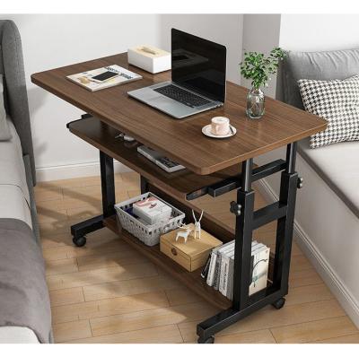 China Rustic Brown/Bamboo/Walnut/Black/White Commercial Desk with Manual Height Adjustment for sale