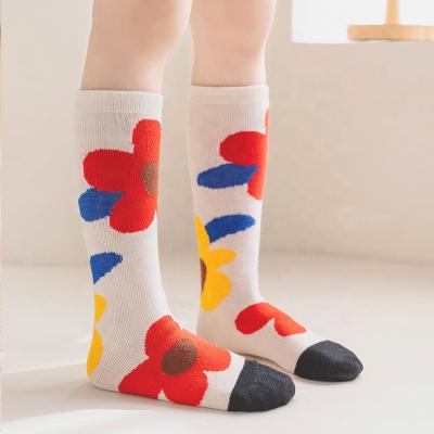 China 2022 New Fashion Children's Breathable Spring And Autumn Printed Socks Striped Baby Kids Anti-slip Socks for sale