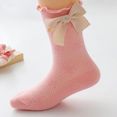 China 2022 new antibacterial wholesale children's summer and autumn fashion princess socks bow cotton socks baby socks for girls for sale