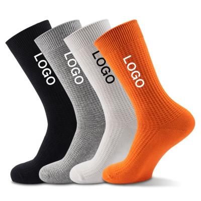 China Viable LOGO custom-made men's cotton trend men's casual work casual wear sports socks comfortable sweat-absorbing socks for sale