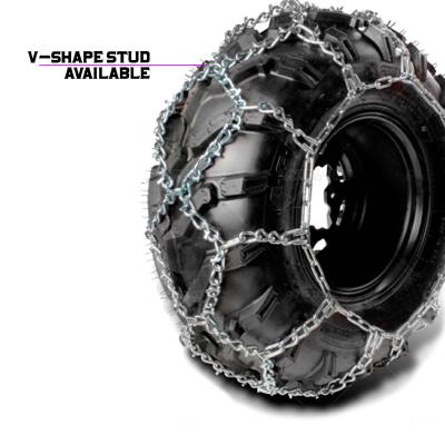 China Diamond V-Bar Heavy Duty Pull Studded Tire Chain For ATV 175 x 46cm for sale