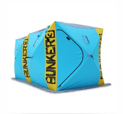 China Vaino Extended Type Ice Shelters - 6 Bunker Ice Fishing Tent With Window And Door Anchors for sale