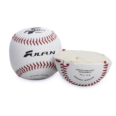 China High Quality Professional Rubber Foam Sponge Core Leather Baseball for sale