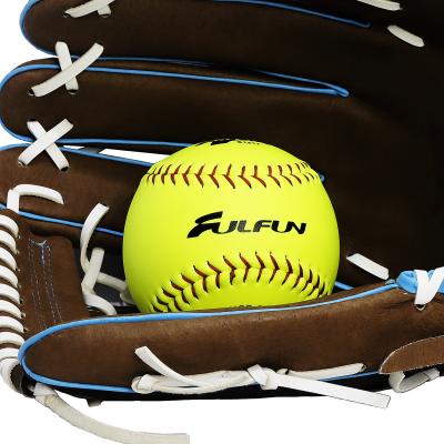 China durable fastpitch softball usssa 12 inch pu core game softball ball leather material import from china for sale