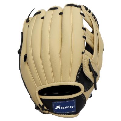 China PVC Adult Children Deeply Imitate Cowhide Glove Outdoor Sports Baseball Practice Baseball Gloves Size for sale