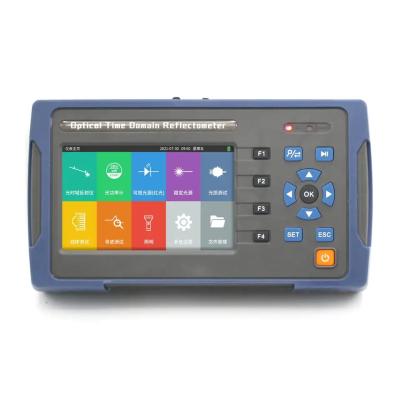 China FTTX FTTB FTTH Fiber Optic Reflectometer Touch Screen VFL OLS OPM Event Card Ethernet Cable Mini OTDR Handheld Tester for sale