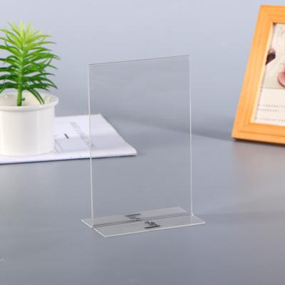 China Europe Triangle Table Top Insert Plastic Acrylic Sign Holder For Restaurant Display Business Card Holders Acrylic Stand Tstyle for sale