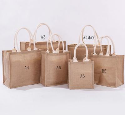 China Eco friendly linen jute fabric Low price Custom printed Logo Tote Shopping Bag organic linen jute natural recycled foldable grocery burlap beach bag for sale